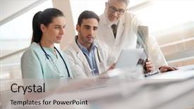  Presentation with xray - PPT layouts featuring medical team checking xray results background and a light gray colored foreground