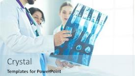  Presentation with diagnosis - Amazing theme having medical-team-discussing-diagnosis backdrop and a light blue colored foreground