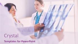  Presentation with diagnosis - Slide set having medical-team-discussing-diagnosis background and a lemonade colored foreground