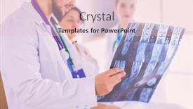  Presentation with diagnosis - PPT layouts enhanced with medical-team-discussing-diagnosis background and a lemonade colored foreground