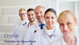  Presentation with nurse team - Presentation theme consisting of medical-team-in-the-hospital background and a lemonade colored foreground