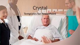  Presentation with cultural - Cool new slide set with medical team on rounds meeting backdrop and a coral colored foreground