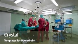  Presentation with medical pediatric - Colorful theme enhanced with medical team performing a surgery backdrop and a dark gray colored foreground