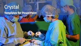 Presentation with surgery - Cool new presentation with medical team performing an operation backdrop and a ocean colored foreground