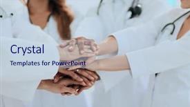  Presentation with unity - Cool new theme with medical team shows its unity backdrop and a sky blue colored foreground