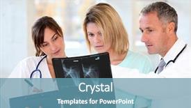  Presentation with medical - PPT theme consisting of medical team with handicapped person background and a teal colored foreground