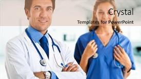  Presentation with labor and delivery medical team - Cool new slide set with medical team backdrop and a  colored foreground