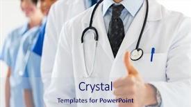  Presentation with self care for health care professionals - Slide deck enhanced with medical teamwork - gesture health care people background and a  colored foreground