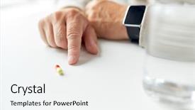  Presentation with medical technology healthcare - Theme having medical technology - age medicine healthcare and people background and a white colored foreground