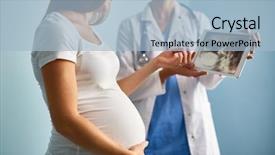  Presentation with sonogram - Cool new theme with medical technology - discussing sonogram backdrop and a light blue colored foreground