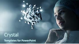  Presentation with science - PPT theme with medical technology - innovative technologies in science background and a ocean colored foreground