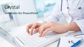  Presentation with data medical - PPT layouts consisting of solution solving problem success theory background and a coral colored foreground.