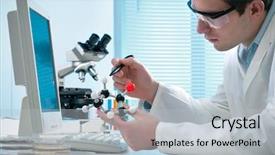  Presentation with molecular - Amazing presentation theme having big old valve on white background backdrop and a gray colored foreground