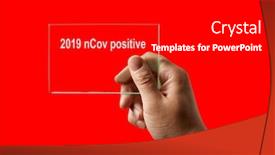  Presentation with medical hand - Colorful theme enhanced with medical-test-with-human-hand backdrop and a black colored foreground