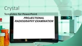  Presentation with medical procedures - Presentation design consisting of medical-tests-and-diagnostic-procedures background and a cool aqua colored foreground