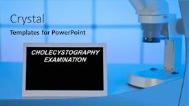  Presentation with medical procedures - Presentation theme consisting of medical-tests-and-diagnostic-procedures background and a light blue colored foreground