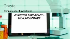  Presentation with medical procedures - Slide deck having medical-tests-and-diagnostic-procedures background and a soft green colored foreground