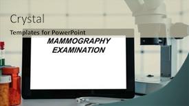 Presentation with mammography - PPT theme consisting of medical-tests-and-diagnostic-procedures background and a soft green colored foreground