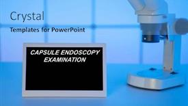  Presentation with medical procedures - PPT layouts with medical-tests-and-diagnostic-procedures background and a light blue colored foreground