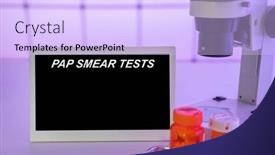  Presentation with medical procedures - PPT theme with medical-tests-and-diagnostic-procedures background and a light blue colored foreground