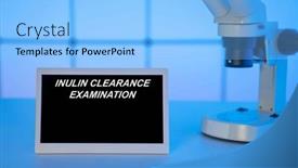  Presentation with medical procedures - Presentation theme with medical-tests-and-diagnostic-procedures background and a light blue colored foreground