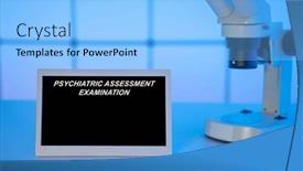  Presentation with psychiatric - PPT layouts with medical-tests-and-diagnostic-procedures background and a light blue colored foreground