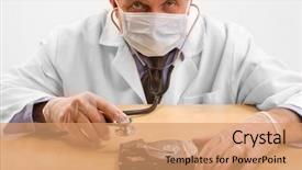  Presentation with tetanus - Presentation theme featuring medical tetanus - doctor pc background and a coral colored foreground