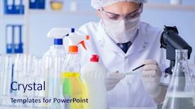  Presentation with testing - Cool new slides with medical toilet - man in the lab testing backdrop and a lemonade colored foreground