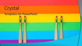  Presentation with photo - Amazing presentation theme having medical toilet - photo on top of four backdrop and a gray colored foreground