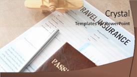  Presentation with passport travel - Cool new presentation with medical tour - passport with arrival cards backdrop and a  colored foreground