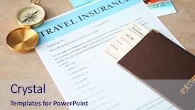  Presentation with passport travel - Cool new presentation with medical tour - passport with ticket and compass backdrop and a  colored foreground