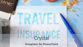  Presentation with old paper pen rolls - Colorful slide deck enhanced with medical tour - pen and paper with text backdrop and a sky blue colored foreground