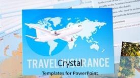  Presentation with insurance - Slide set consisting of medical tour - picture with text travel insurance background and a light blue colored foreground