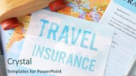 Presentation with insurance - Audience pleasing PPT theme consisting of medical tour - picture with text travel insurance backdrop and a  colored foreground