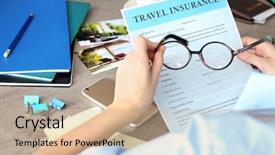  Presentation with tour - Amazing theme having medical tour - woman sitting at workplace backdrop and a coral colored foreground