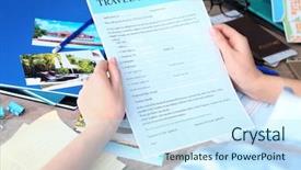  Presentation with tour - Colorful PPT layouts enhanced with medical tour - woman sitting at workplace backdrop and a sky blue colored foreground