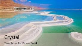  Presentation with medical tourism - Theme consisting of medical tourism very salty water background and a soft green colored foreground