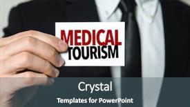  Presentation with medical tourism - PPT theme having medical tourism background and a ocean colored foreground