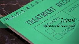  Presentation with record - Colorful theme enhanced with medical treatment record backdrop and a teal colored foreground