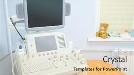  Presentation with medical ultrasound - Colorful PPT theme enhanced with medical ultrasound diagnostic machine backdrop and a lemonade colored foreground