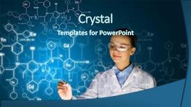  Presentation with chemistry - Slide set with medical uniform drawing chemistry background and a ocean colored foreground