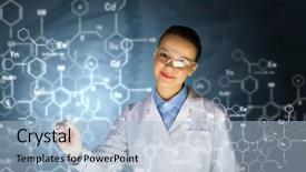  Presentation with analytical chemistry - Presentation design consisting of fortune cookies on bowl with background and a coral colored foreground