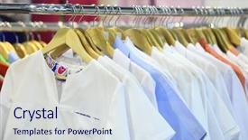  Presentation with medical wounds - Slide deck with medical uniform on a hangers background and a sky blue colored foreground