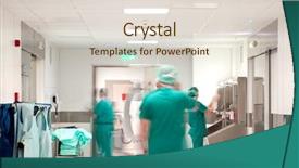  Presentation with hospital - Theme with medical uniforms in hospital background and a lemonade colored foreground