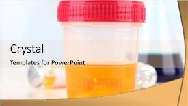  Presentation with urine - PPT theme featuring medical urine test close-up background and a lemonade colored foreground