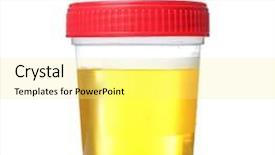  Presentation with plastic container - Amazing presentation theme having medical urine test in plastic backdrop and a yellow colored foreground