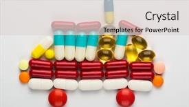  Presentation with ambulance - Cool new theme with medical vans - ambulance car symbol made backdrop and a  colored foreground