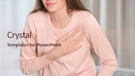  Presentation with heart attack - Cool new presentation design with medical vascular system - girl having a heart attack backdrop and a lemonade colored foreground