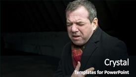  Presentation with heart attack - Slide set featuring medical vascular system - heart attack portrait background and a black colored foreground