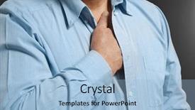  Presentation with vascular - Beautiful slide deck featuring medical vascular system - man with chest pain suffering backdrop and a light blue colored foreground